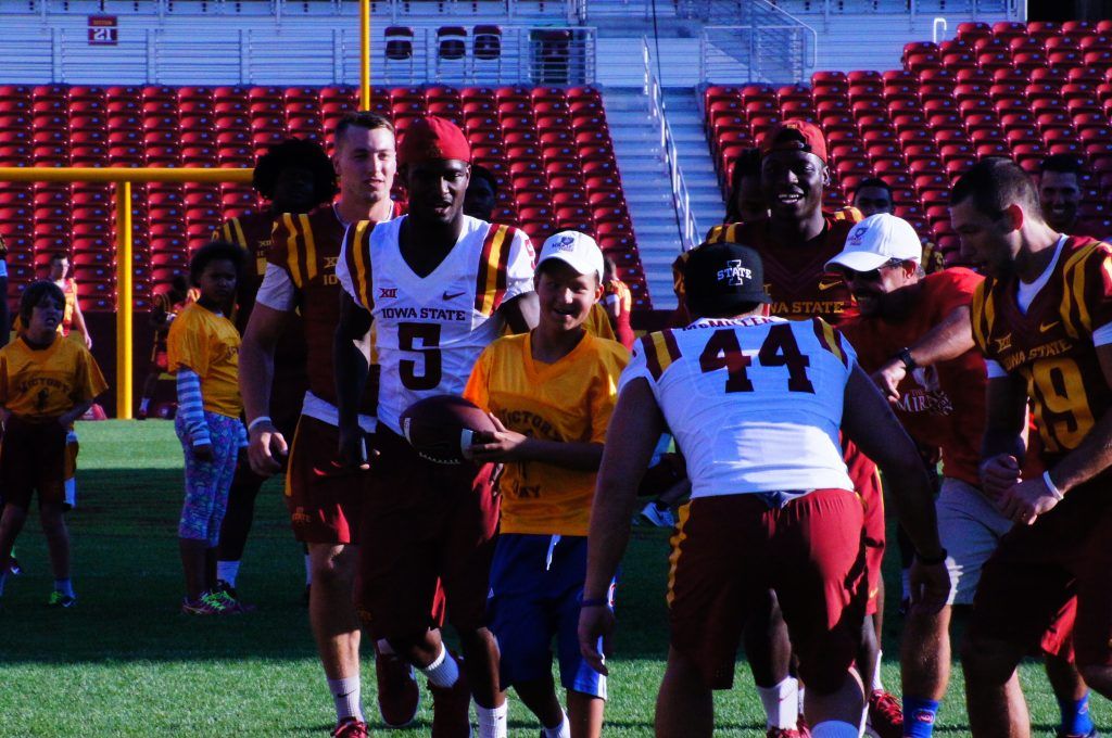 Touchdown? You bet. Another one from ISU's Victory Day on Aug. 27, 2016. 