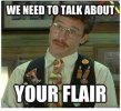 Office Space - 15 pieces of flair | Office space movie, Office space flair,  Work humor