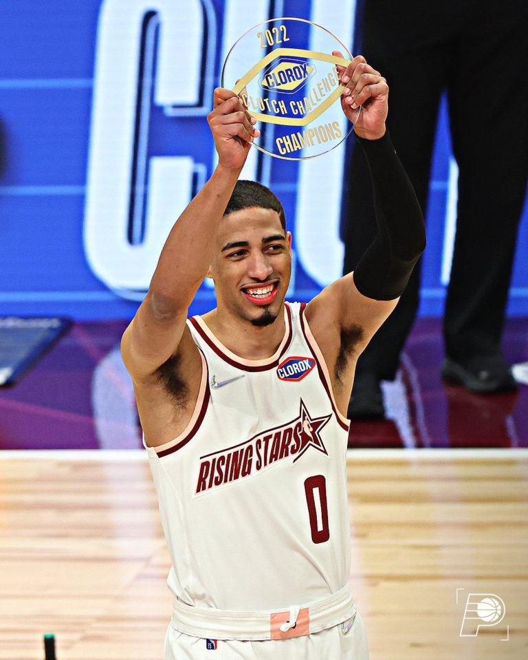 WATCH: Tyrese Haliburton leads pairing to skills comp win