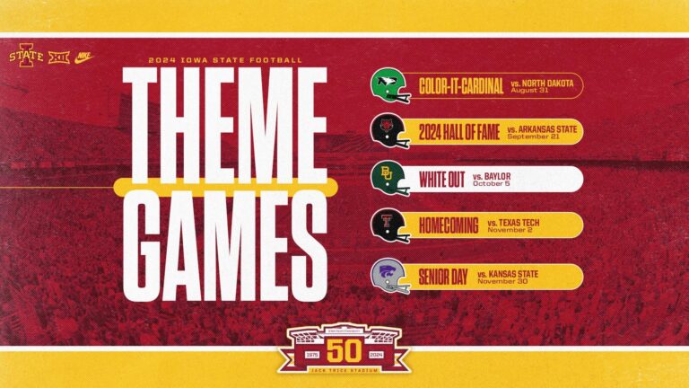 Iowa State Football releases theme games for 2024 season