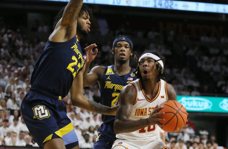 Bloodied but unbowed guard Keshon Gilbert sets the tone in ISU’s top-six win over Marquette