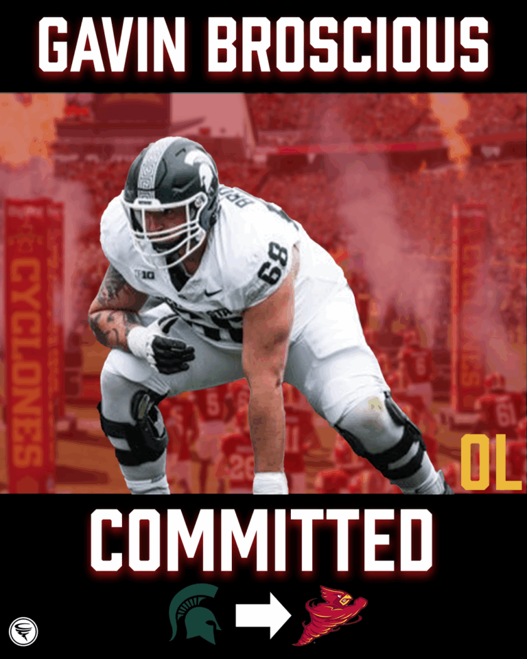 Michigan State offensive lineman Gavin Broscious commits to Iowa State