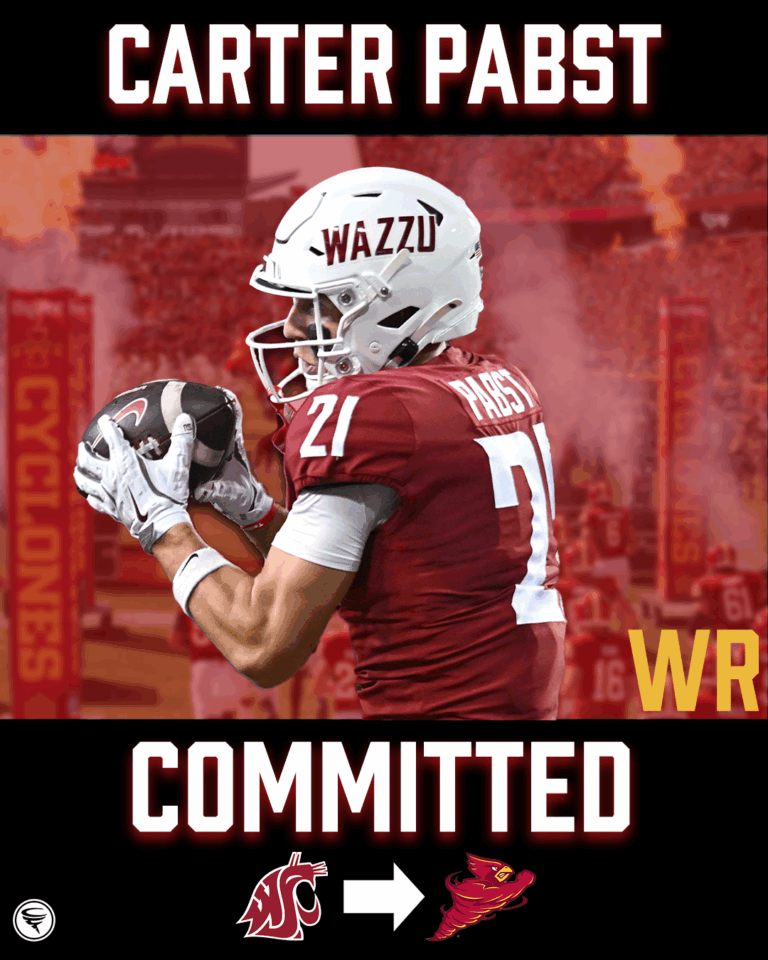 Washington State WR Carter Pabst commits to Iowa State